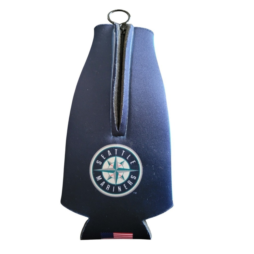WinCraft Bottle‎ Hugger Seattle Mariners OS Teal Navy New MLB Neoprene Zipper